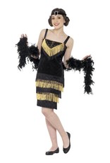 Flapper Kostuum , zwart