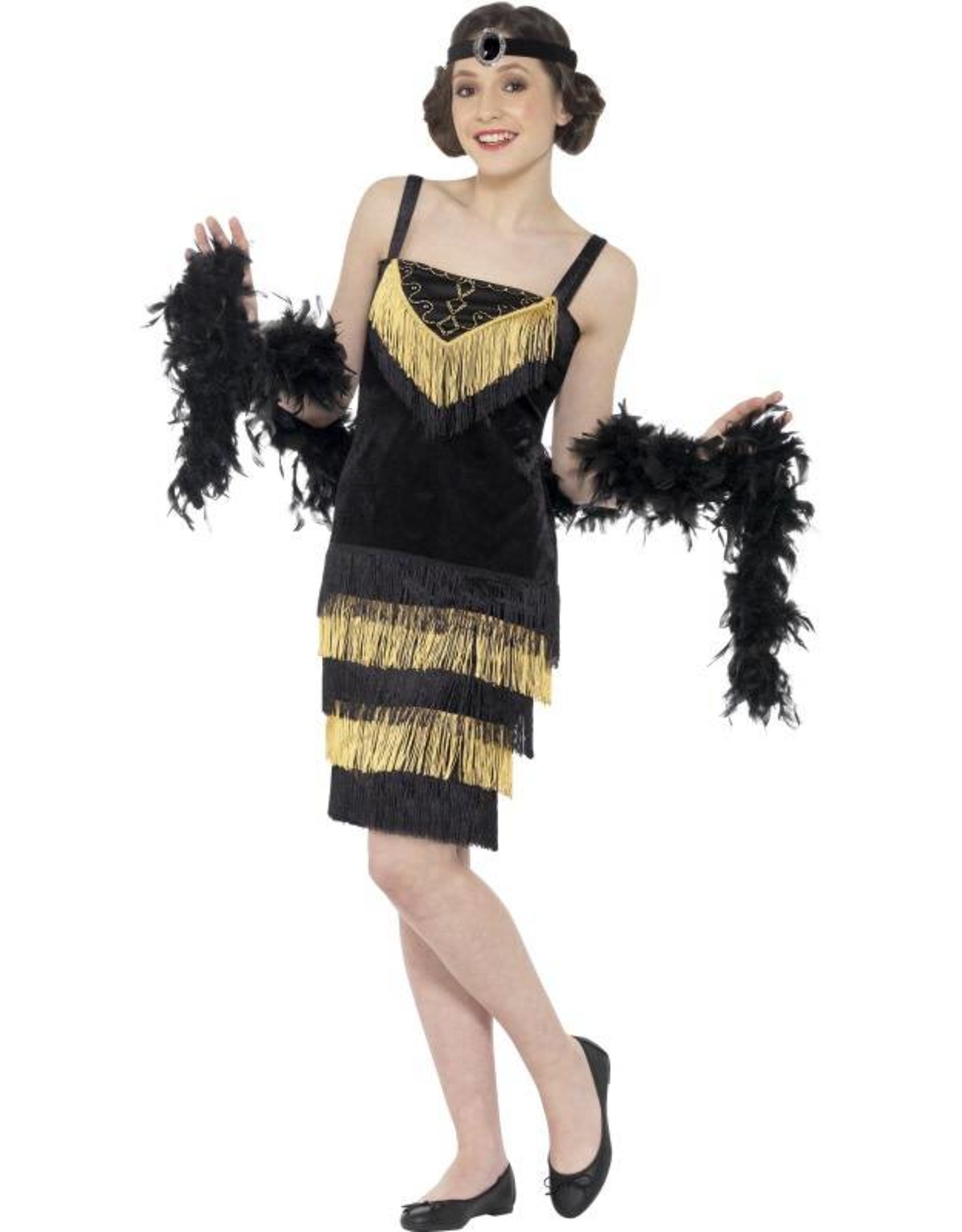 Flapper Kostuum , zwart