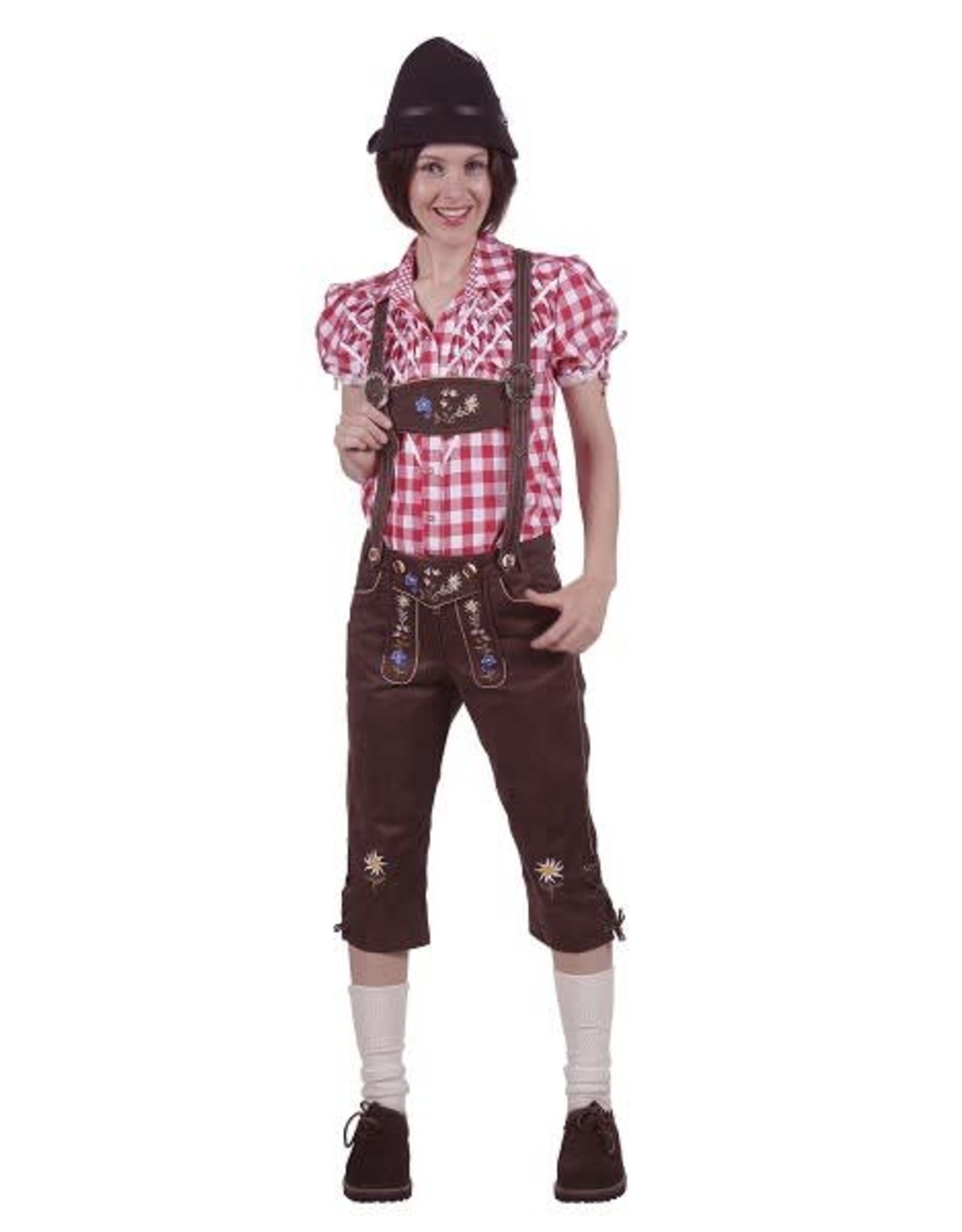 Tiroler damenhose 3/4 lang ''inga'', Bruin