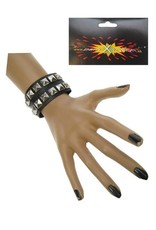 Punk armband 2 rijen nagels