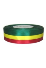 Medaille lint rood/geel/groen 25 meter op rol 25mm