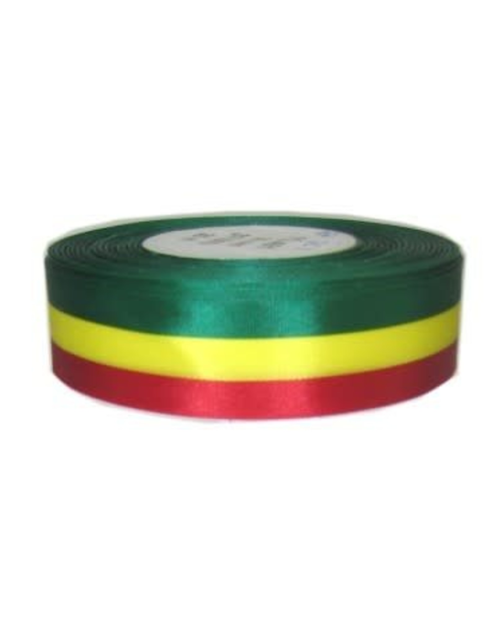 Medaille lint rood/geel/groen 25 meter op rol 25mm