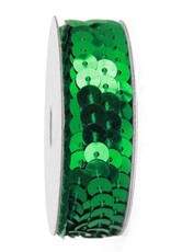 Paillettenband op rol metallic groen 2,75m