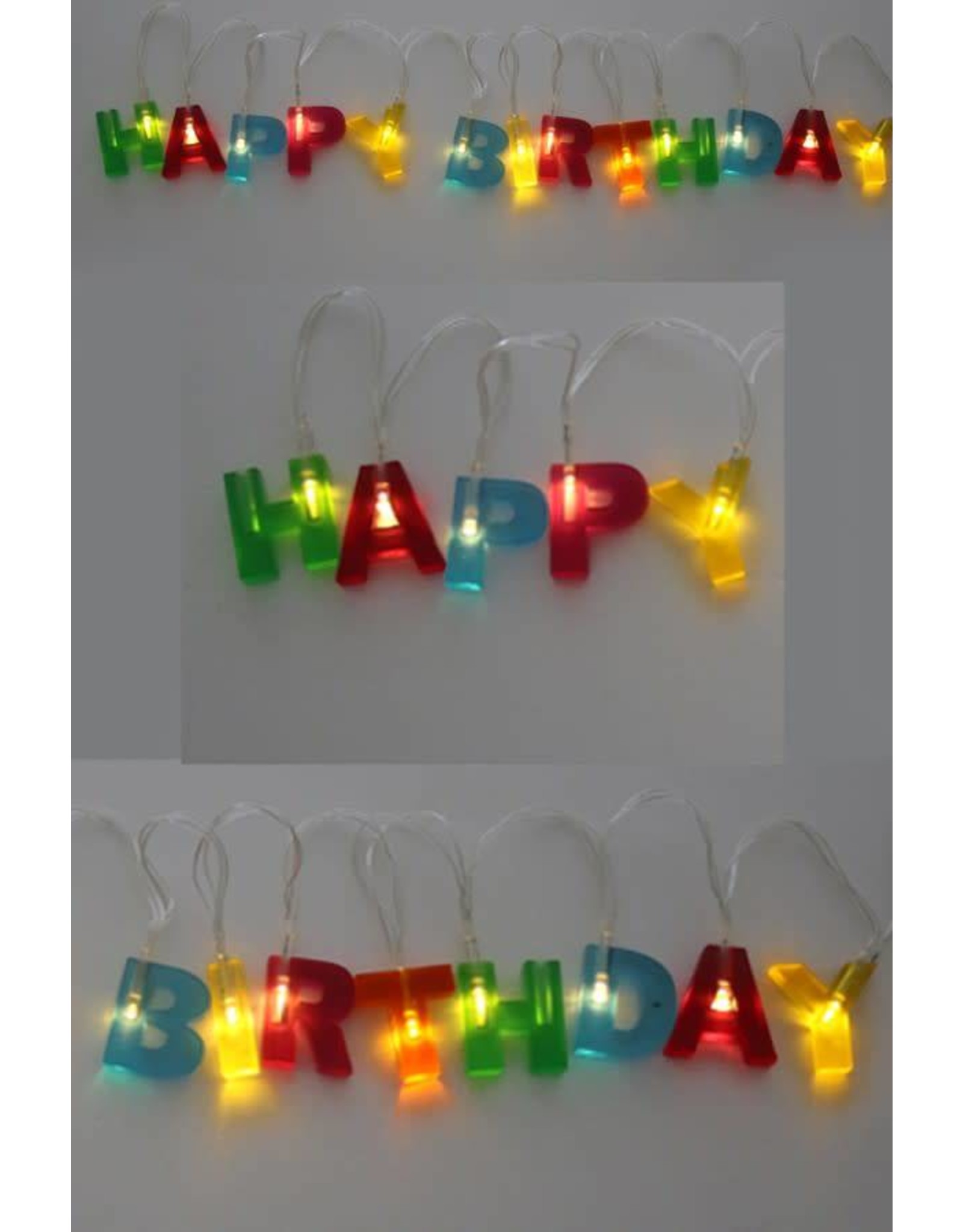 Letterslinger met licht Happy Birthday