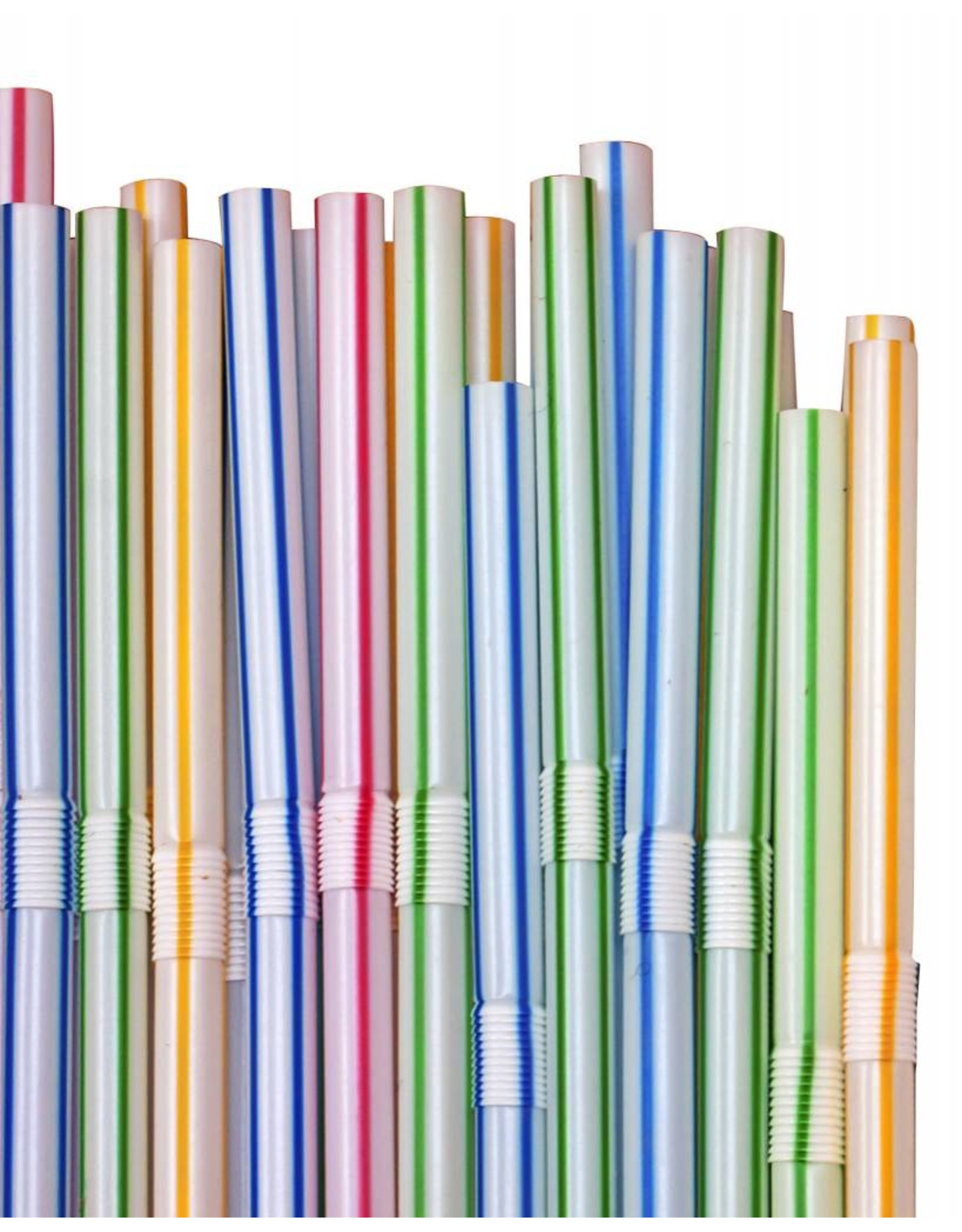 Plastic Rietjes Assorti (21 cm, 40 stuks)