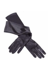 Gala handschoenen elastisch 48 cm lang, zwart