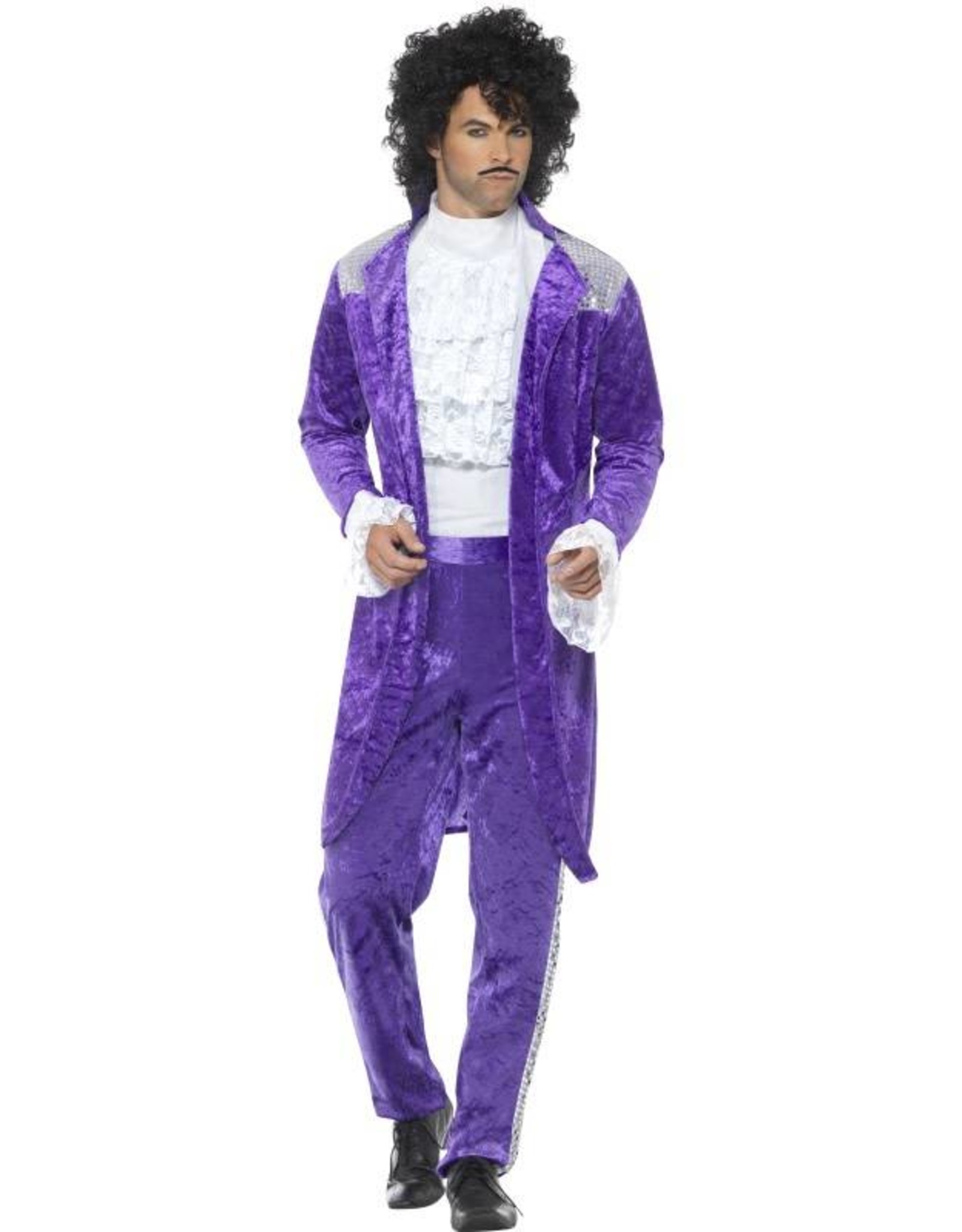 80s Purple Musician Kostuum - verkleedzolder, voor al uw feestartikelen, accessoires, verhuur en verkoop van kleding, feestkleding en kostuums uw themafeest of gala.