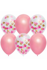Ballonnenmix Prinses Pink (6 stuks)