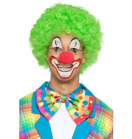 Grote Clown Strik,met neon strepen en stippen.