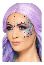 Smiffys Make-Up FX, Assorti kleuren gezichtsjuwelen, glimmers