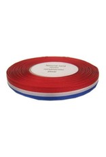 Medaille Lint Rood/Wit/Blauw 25 meter op rol 10 mm