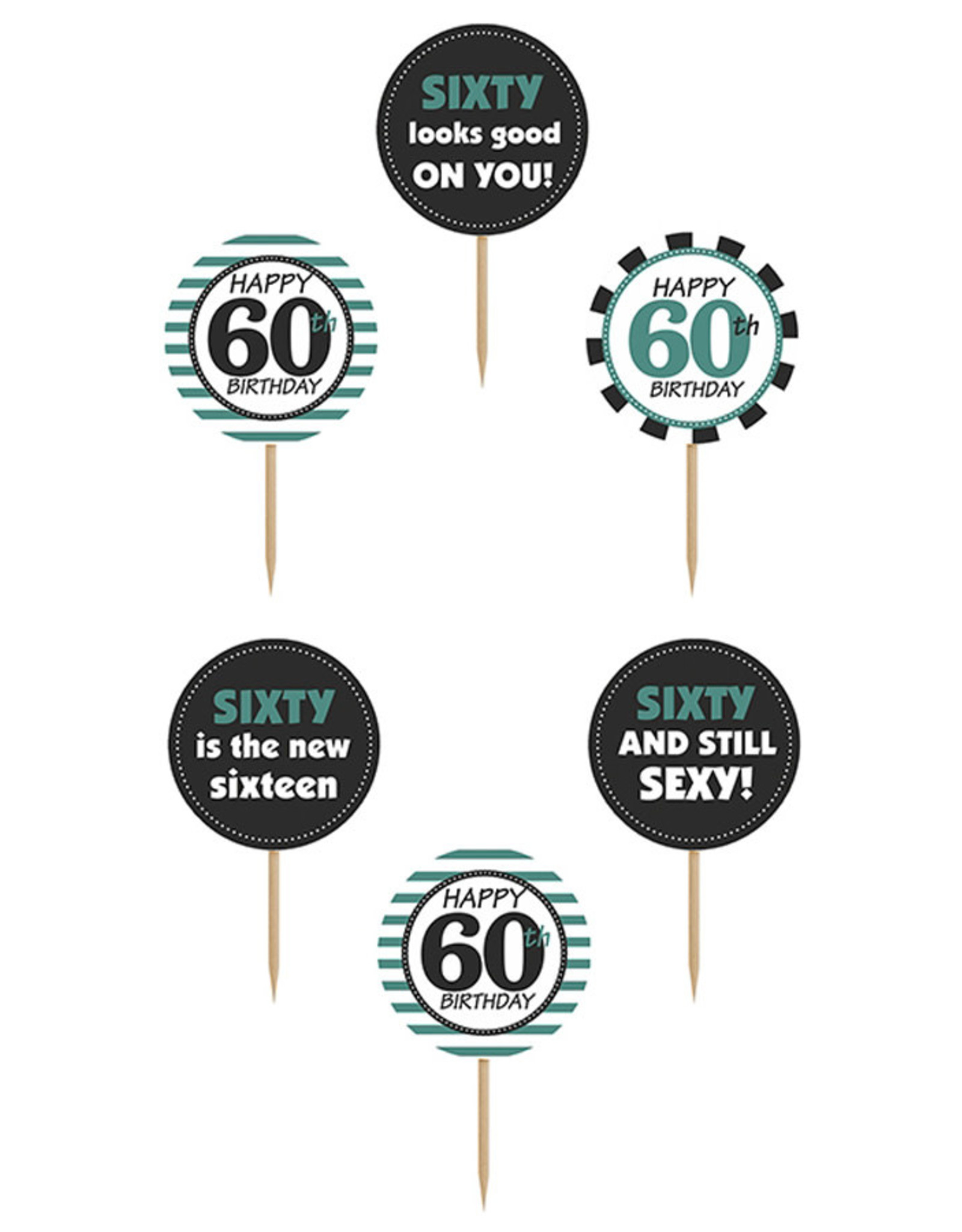 Cupcake Toppers 60 jaar