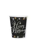 Bekertjes Sparkling Gold Happy Birthday (266 ml, 8 stuks)