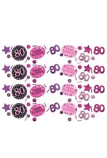 Confetti Sparkling Pink 80 jaar (34 gr)