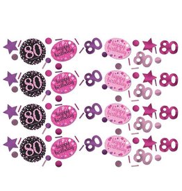 Confetti Sparkling Pink 80 jaar (34 gr)