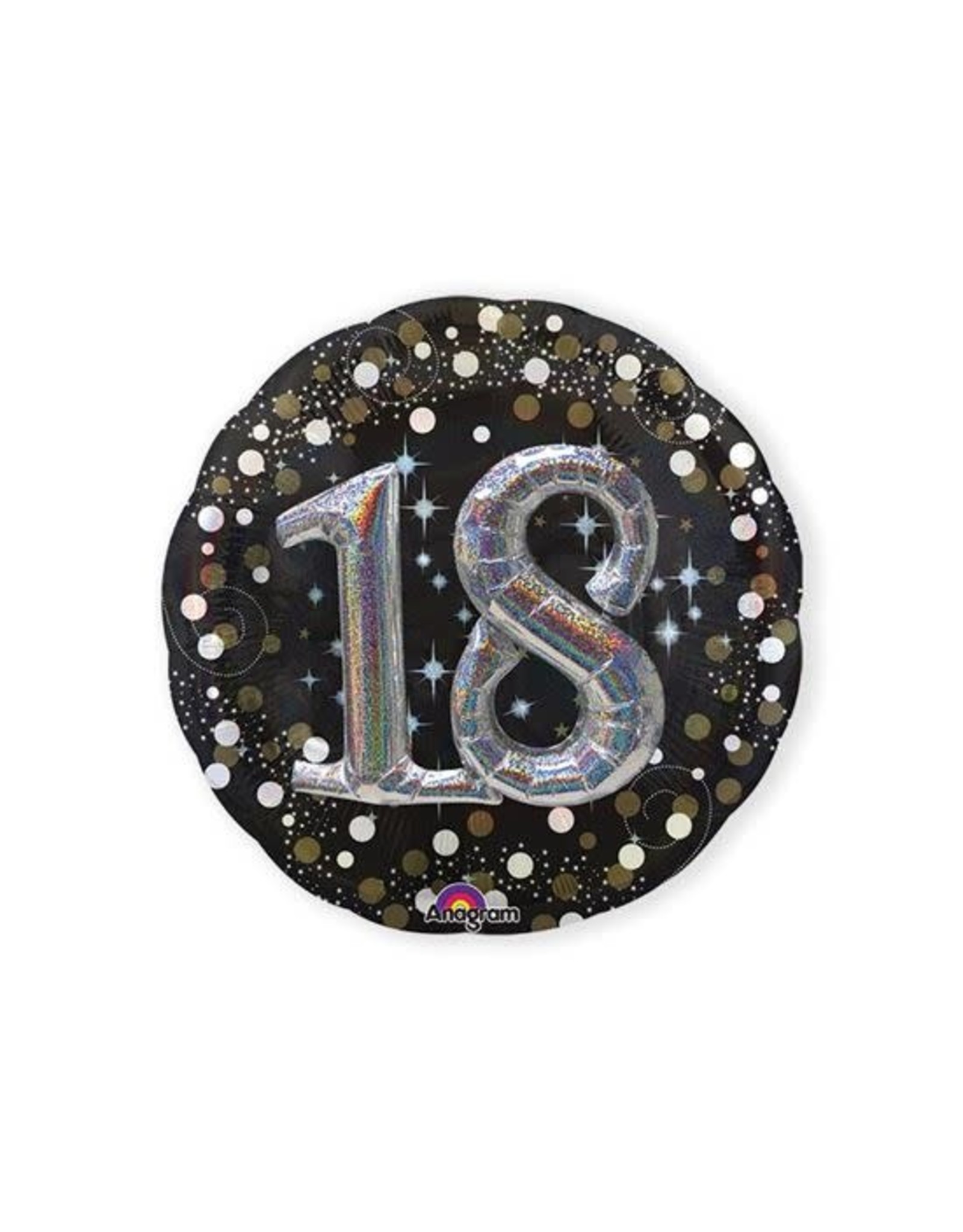 Folieballon Sparkling 3D 18 jaar (81 cm)