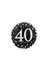 Folieballon Sparkling Gold 40 jaar (45 cm)