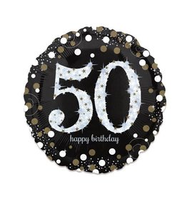 Folieballon Sparkling Gold 50 jaar (73 cm)