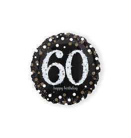 Folieballon Sparkling Gold 60 jaar (45 cm)