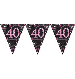 Vlaggenlijn Sparkling Pink 40 jaar (4 m)