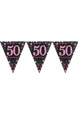 Vlaggenlijn Sparkling Pink 50 jaar (4 m}