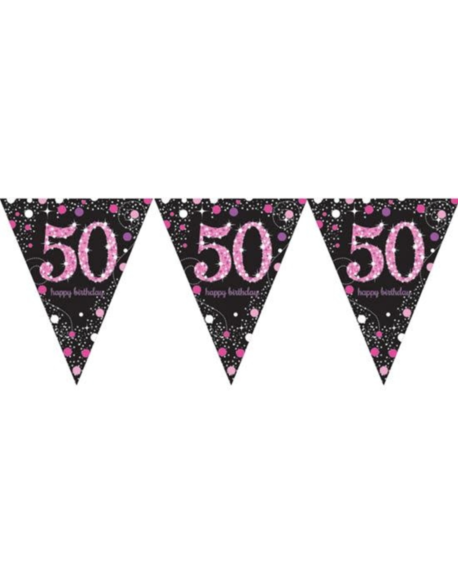 Vlaggenlijn Sparkling Pink 50 jaar (4 m}