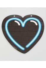 Neon letter - Hart blauw