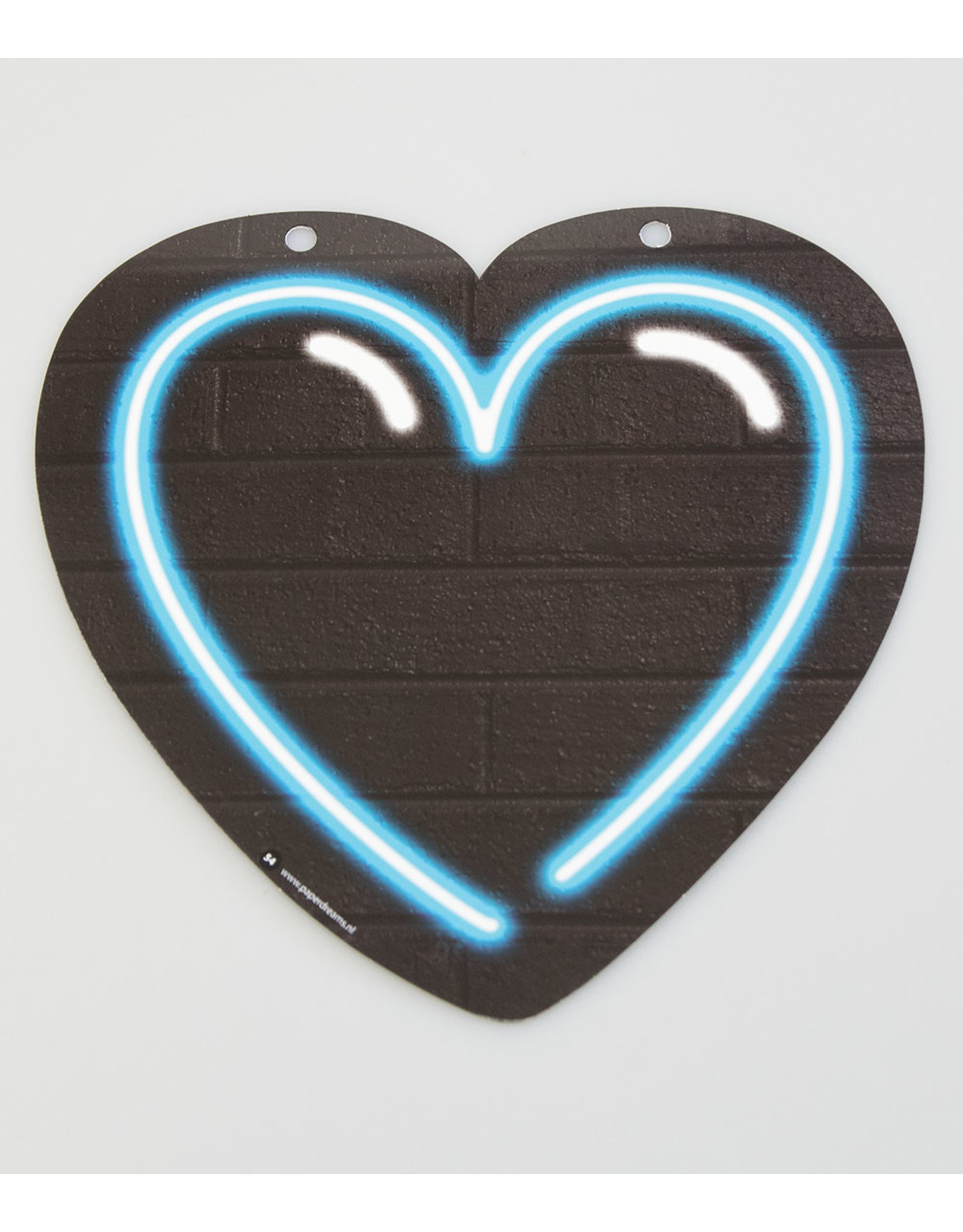 Neon letter - Hart blauw