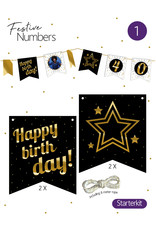 Festive Numbers Starter Kit - Happy Birthday (4 stuks + lijn)