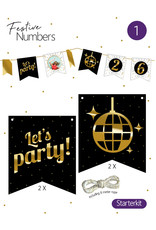 Festive Numbers Starter Kit - Let's Party (4 stuks + lijn)