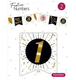 Festive Numbers Cijfer 1 (3 stuks)