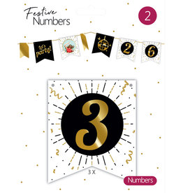 Festive Numbers Cijfer 3 (3 stuks)