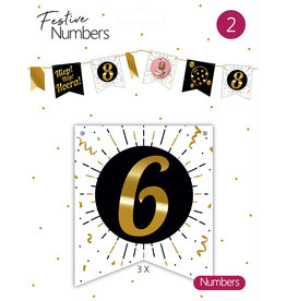 Festive Numbers Cijfer 6 (3 stuks)