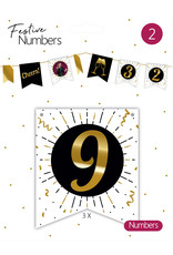 Festive Numbers Cijfer 9 (3 stuks)