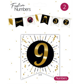 Festive Numbers Cijfer 9 (3 stuks)