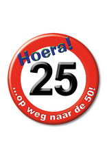 Button Klein - 25 Jaar Verkeersbord