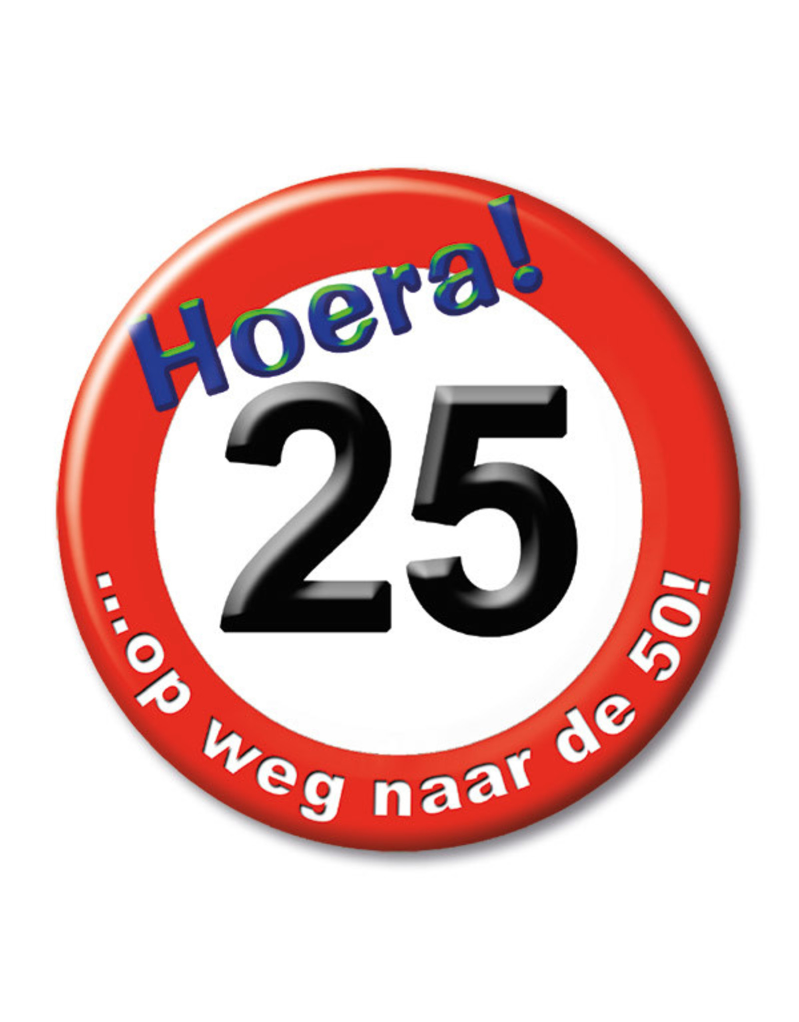 Button Klein - 25 Jaar Verkeersbord