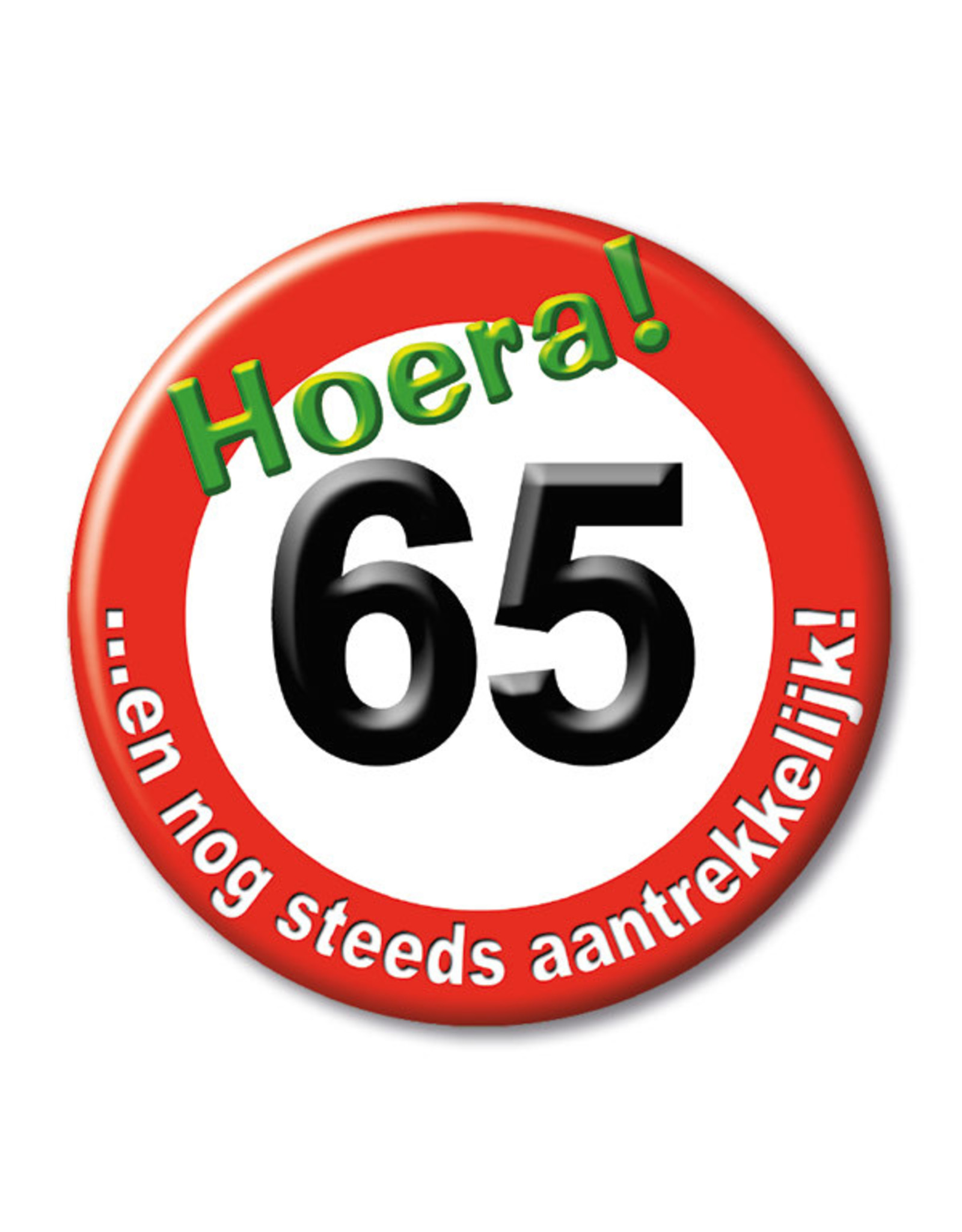 Button Klein - 65 Jaar Verkeersbord