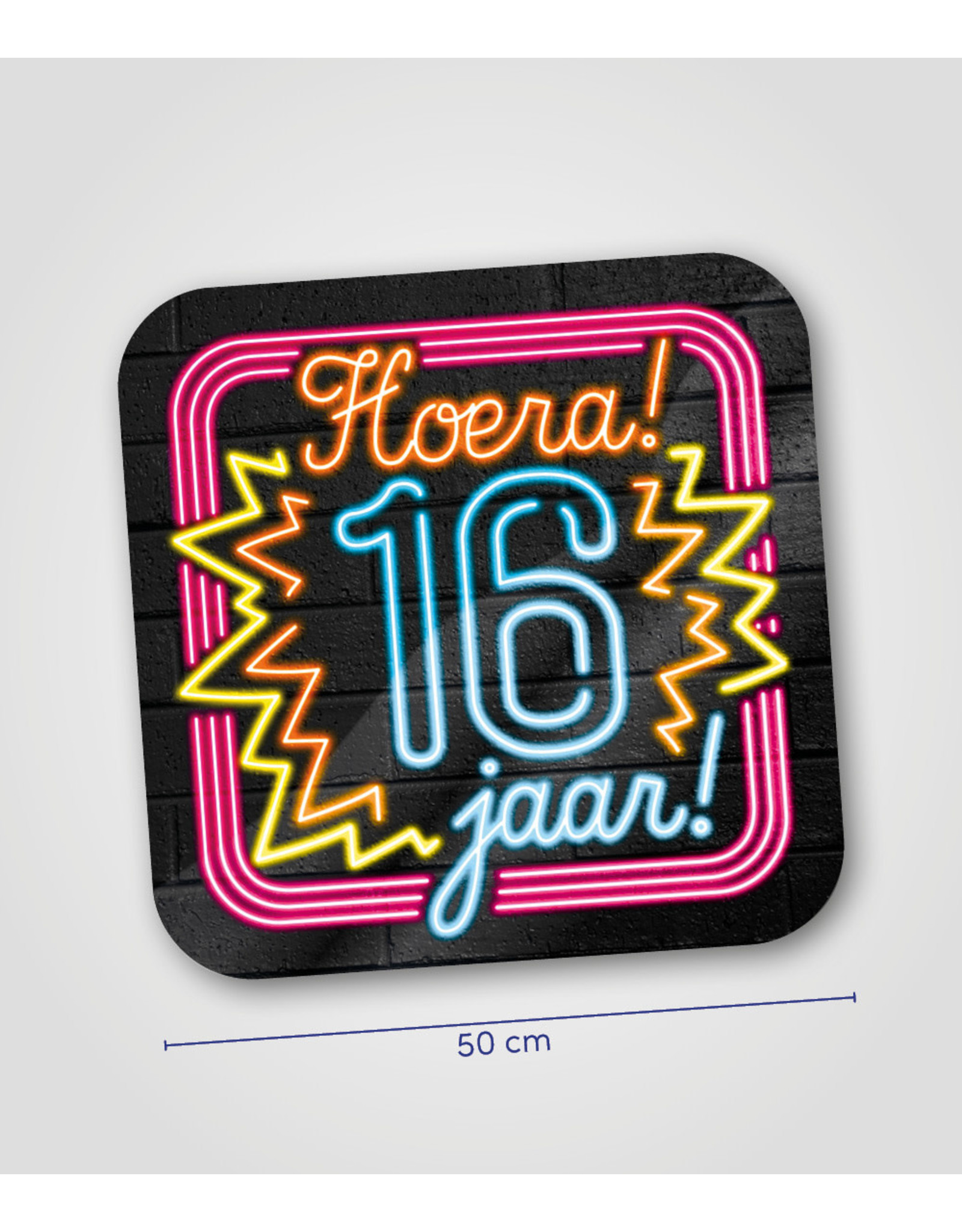 Huldeschild Neon - 16 jaar