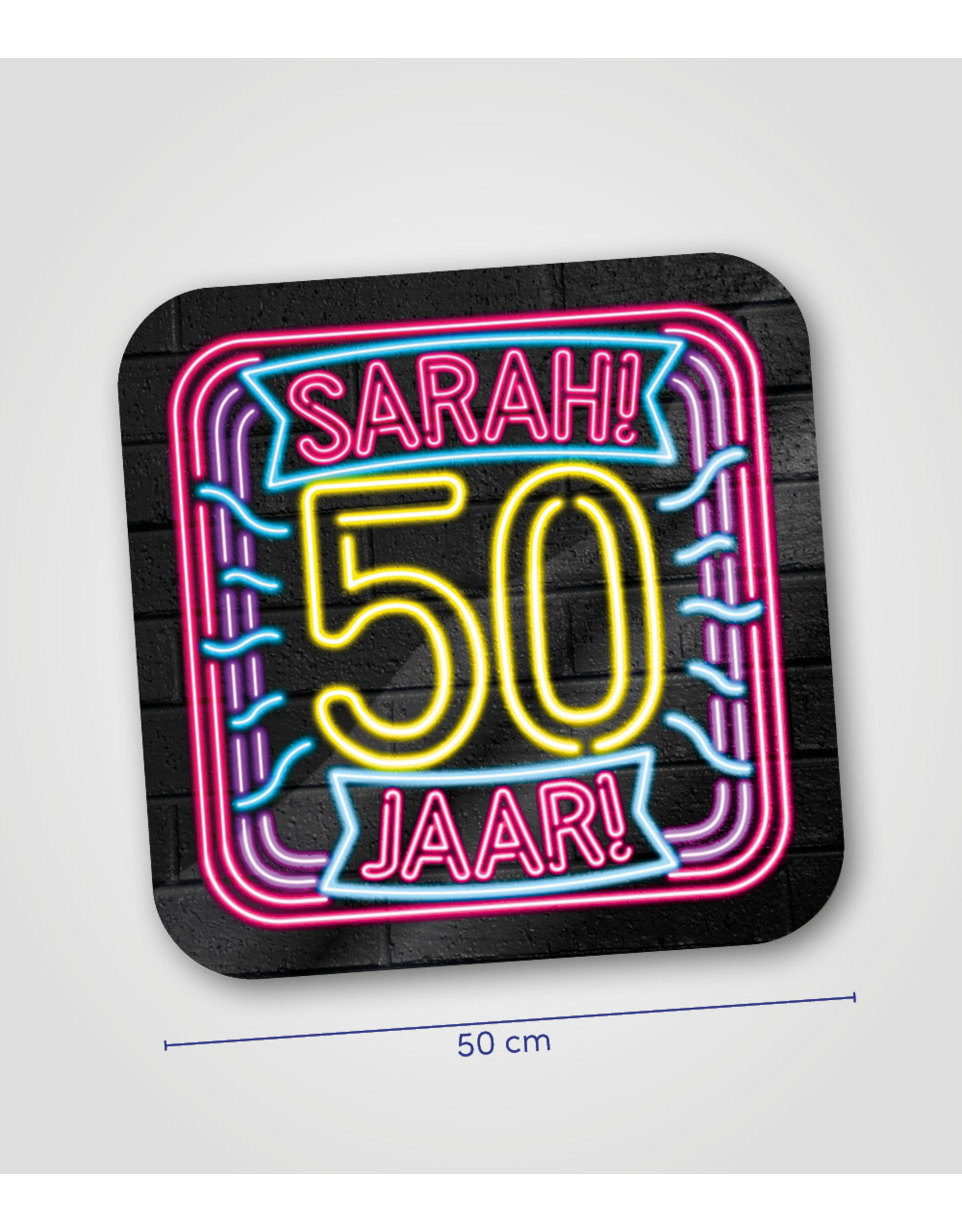 Huldeschild Neon - Sarah