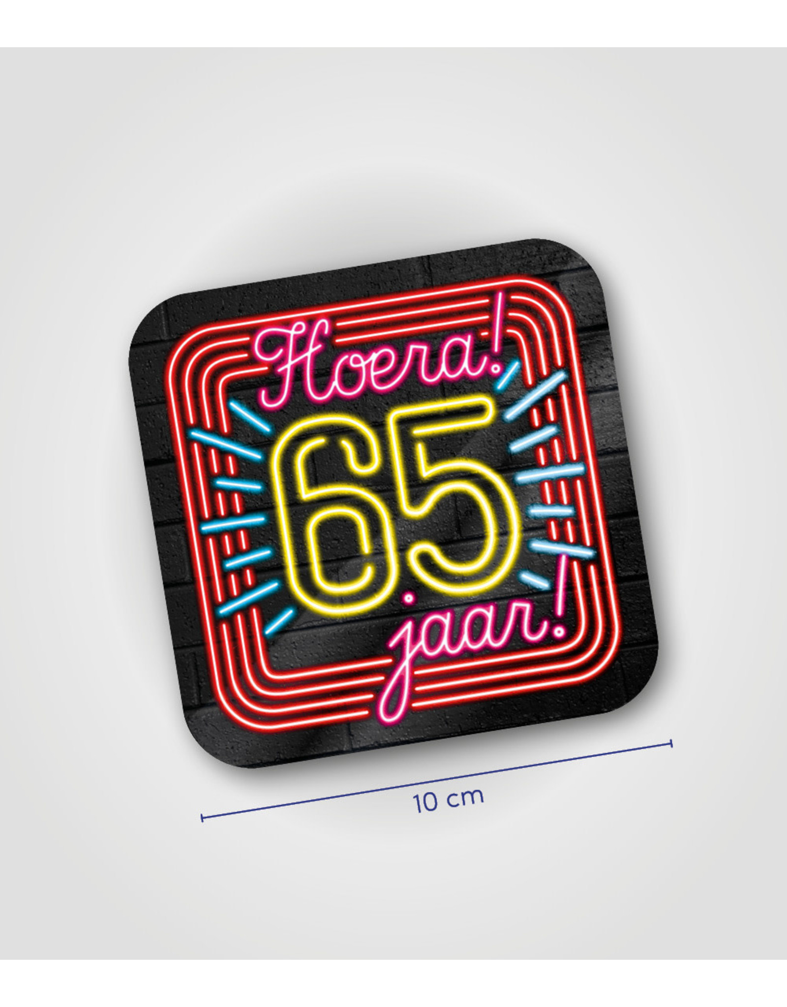 Onderzetter Neon - 65 jaar
