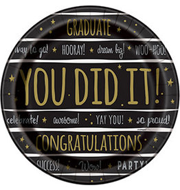 Bordjes Graduate You did it (21.9 cm, 8 stuks)