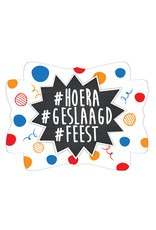 Kroonschild Hoera Geslaagd Feest