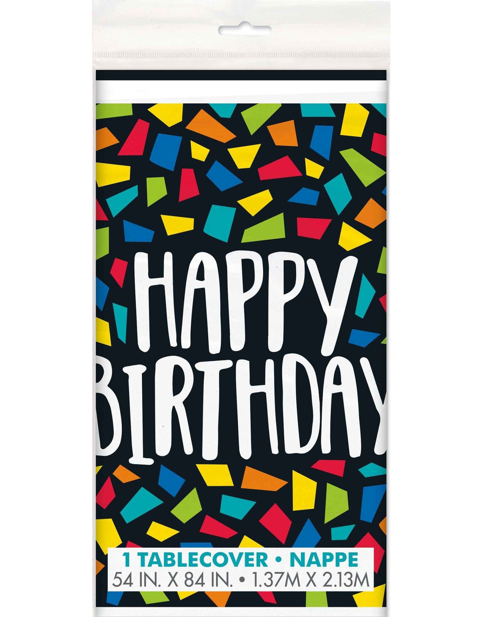 Kleurrijk Mosaïc Tafelkleed Happy Birthday (140 x 214 cm)