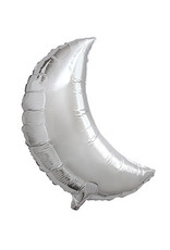 Folie Ballon Maan, Zilver (45 cm)