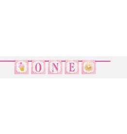 Letterslinger Pink/Goud 1ste Verjaardag