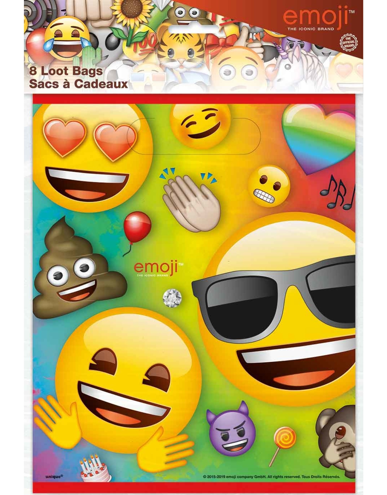 Uitdeelzakjes Rainbow Fun Emoji (8 stuks)