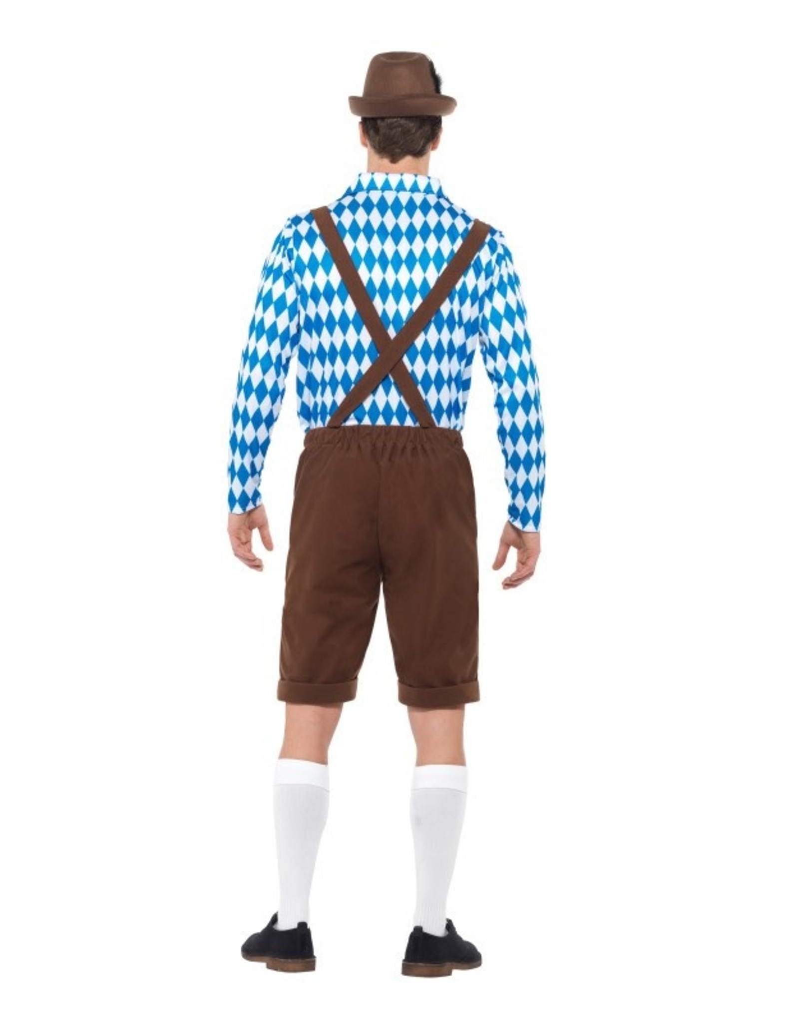 Bavarian Kostuum Blauw/Bruin voor Heren