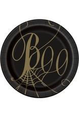 Bordjes Spinnenweb Boo Zwart/Goud (18 cm, 8 stuks)