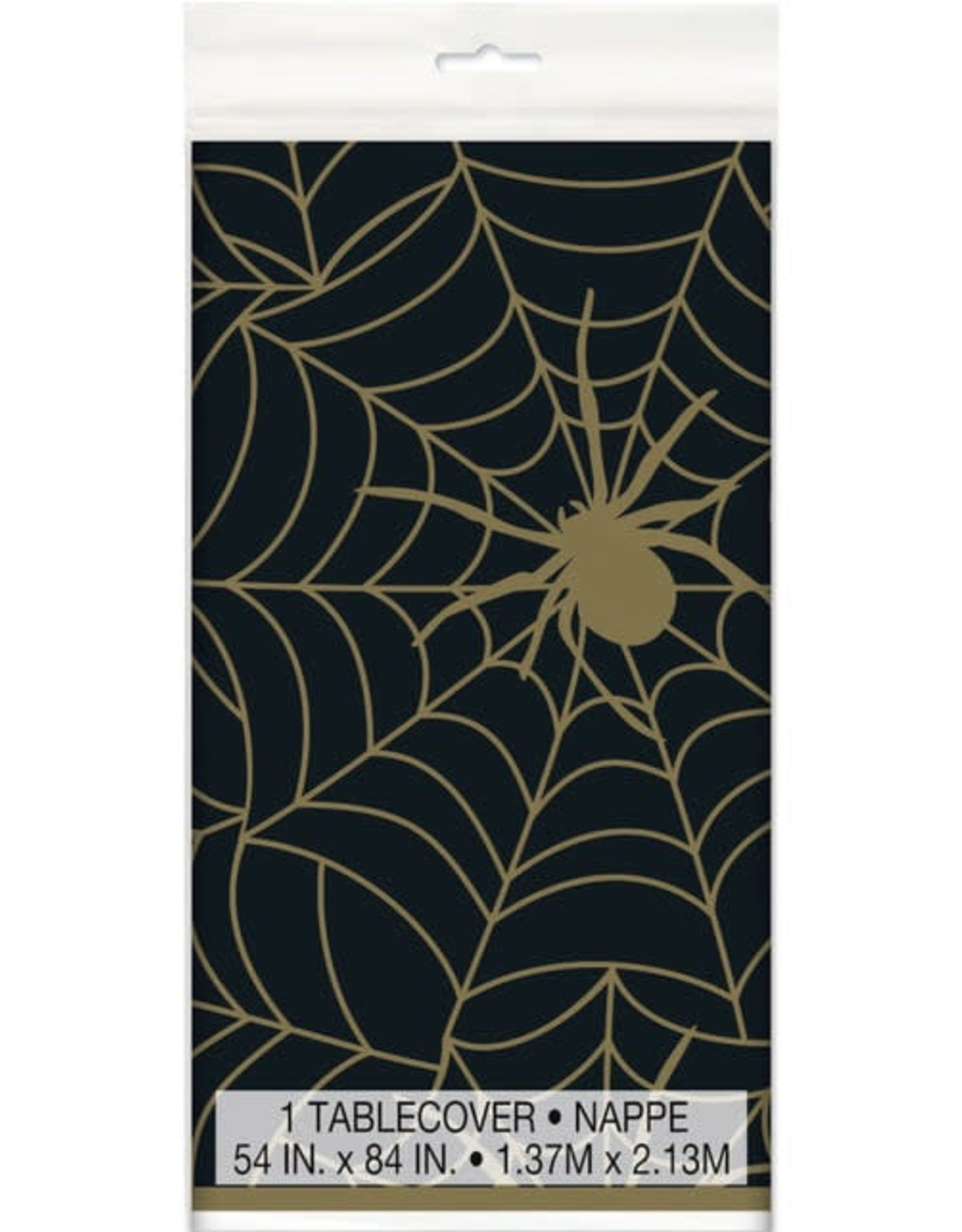 Tafelkleed Spinnenweb Zwart/Goud (1.37 m x 2.13 m) )
